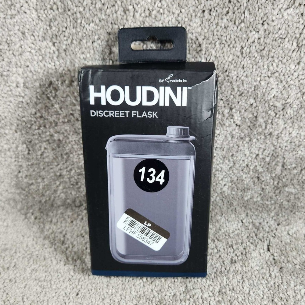 Houdini Discreet Flask Clear Tritan Plastic Leak Free 7oz